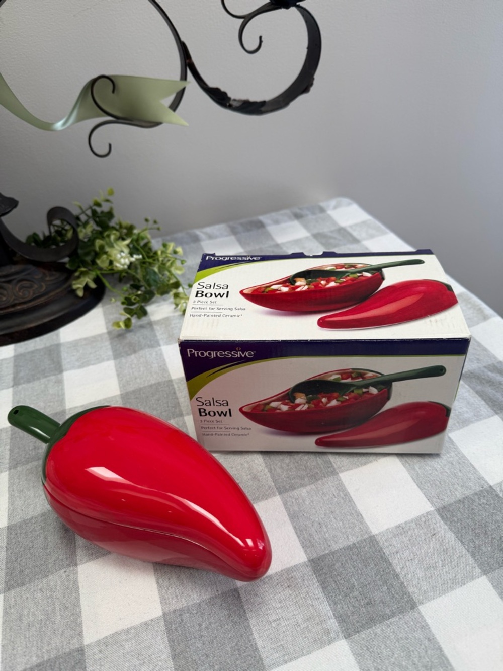Progressive International Red Pepper Salsa Bowl with Lid